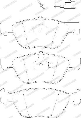 Wagner WBP21636A - Комплект спирачно феродо, дискови спирачки vvparts.bg