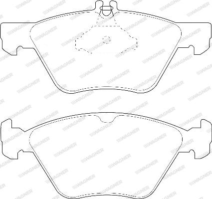 Wagner WBP21670A - Комплект спирачно феродо, дискови спирачки vvparts.bg