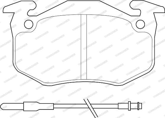 Wagner WBP21096A - Комплект спирачно феродо, дискови спирачки vvparts.bg