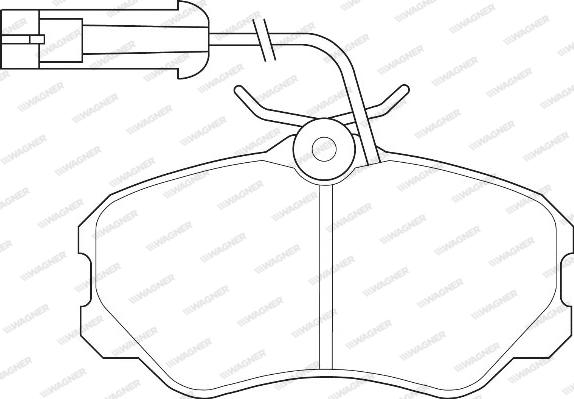 Wagner WBP21185A - Комплект спирачно феродо, дискови спирачки vvparts.bg