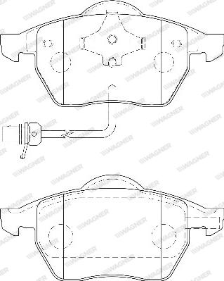 Wagner WBP21848B - Комплект спирачно феродо, дискови спирачки vvparts.bg