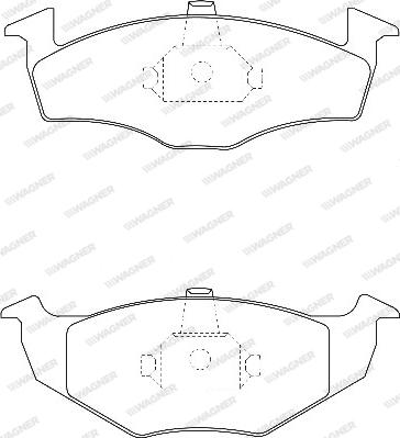 Wagner WBP21866A - Комплект спирачно феродо, дискови спирачки vvparts.bg