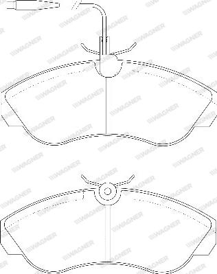 Wagner WBP21799A - Комплект спирачно феродо, дискови спирачки vvparts.bg