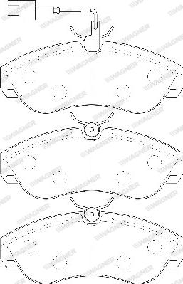 Wagner WBP21799B - Комплект спирачно феродо, дискови спирачки vvparts.bg