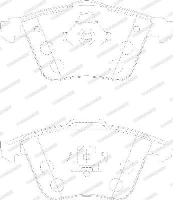 Wagner WBP23912A - Комплект спирачно феродо, дискови спирачки vvparts.bg