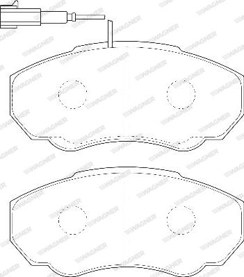 Wagner WBP23917A - Комплект спирачно феродо, дискови спирачки vvparts.bg