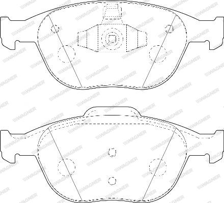 Wagner WBP23440A - Комплект спирачно феродо, дискови спирачки vvparts.bg