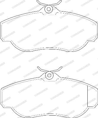 Wagner WBP23452A - Комплект спирачно феродо, дискови спирачки vvparts.bg