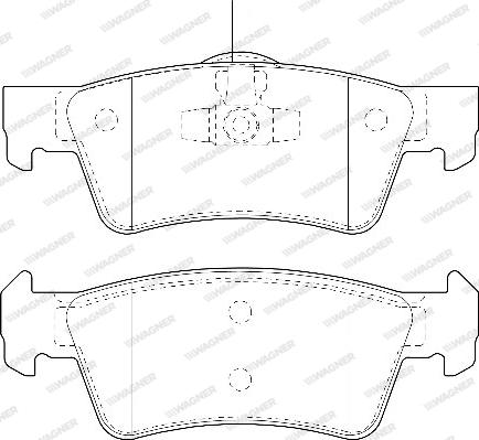 Wagner WBP23467A - Комплект спирачно феродо, дискови спирачки vvparts.bg