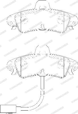 Wagner WBP23410A - Комплект спирачно феродо, дискови спирачки vvparts.bg