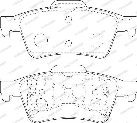 Wagner WBP23482A - Комплект спирачно феродо, дискови спирачки vvparts.bg