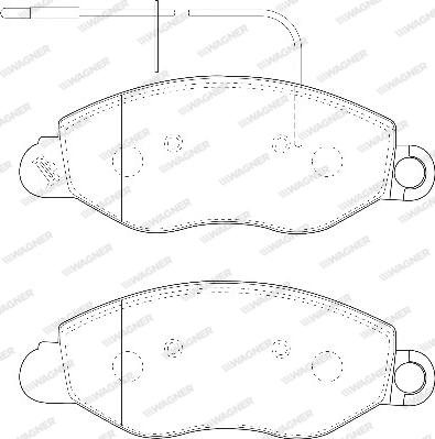 Wagner WBP23434B - Комплект спирачно феродо, дискови спирачки vvparts.bg
