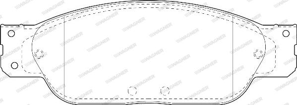 Wagner WBP23423A - Комплект спирачно феродо, дискови спирачки vvparts.bg