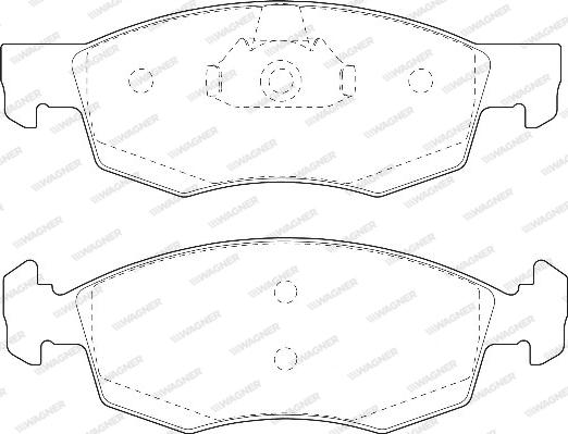 Wagner WBP23552A - Комплект спирачно феродо, дискови спирачки vvparts.bg