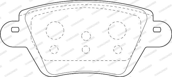 Wagner WBP23557B - Комплект спирачно феродо, дискови спирачки vvparts.bg