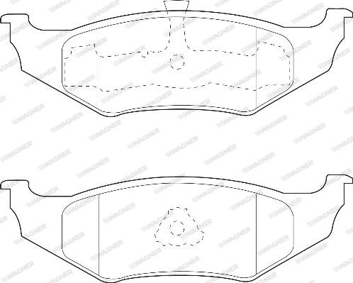 Wagner WBP23561A - Комплект спирачно феродо, дискови спирачки vvparts.bg