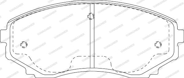 Wagner WBP23515A - Комплект спирачно феродо, дискови спирачки vvparts.bg