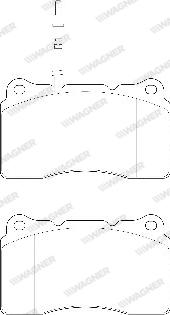 Wagner WBP23575A - Комплект спирачно феродо, дискови спирачки vvparts.bg