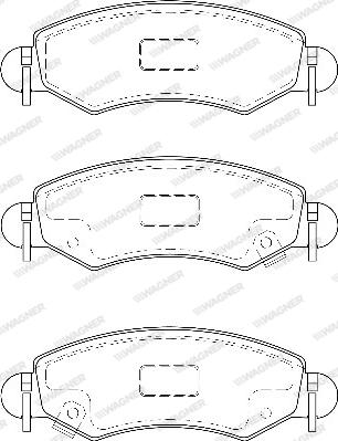 Wagner WBP23605A - Комплект спирачно феродо, дискови спирачки vvparts.bg