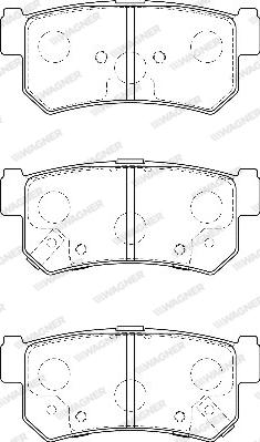 Wagner WBP23673A - Комплект спирачно феродо, дискови спирачки vvparts.bg