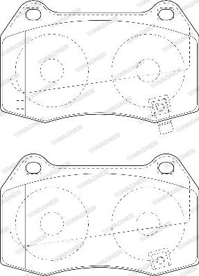 Wagner WBP23142A - Комплект спирачно феродо, дискови спирачки vvparts.bg