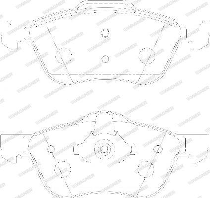 Wagner WBP23159A - Комплект спирачно феродо, дискови спирачки vvparts.bg