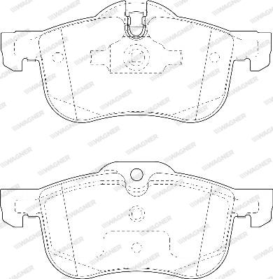 Wagner WBP23112A - Комплект спирачно феродо, дискови спирачки vvparts.bg