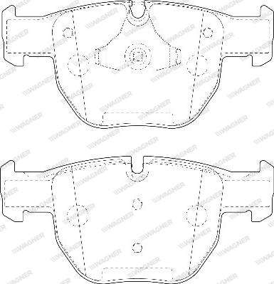 Wagner WBP23397A - Комплект спирачно феродо, дискови спирачки vvparts.bg