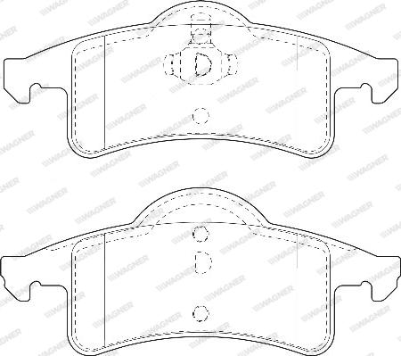 Wagner WBP23338A - Комплект спирачно феродо, дискови спирачки vvparts.bg