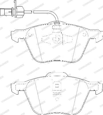 Wagner WBP23269B - Комплект спирачно феродо, дискови спирачки vvparts.bg