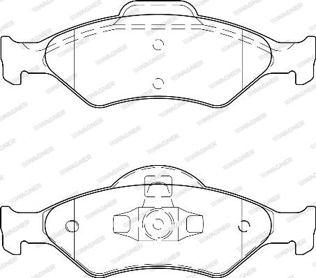 Wagner WBP23200A - Комплект спирачно феродо, дискови спирачки vvparts.bg