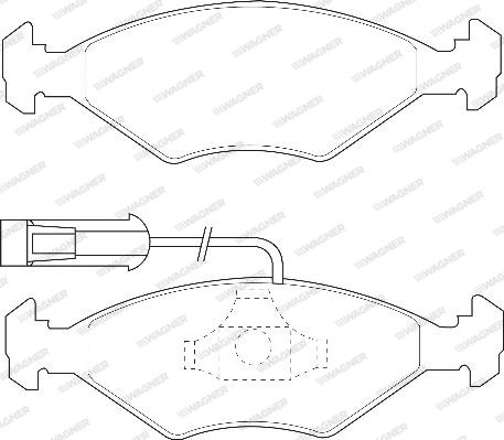 Wagner WBP23218A - Комплект спирачно феродо, дискови спирачки vvparts.bg