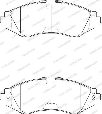 Wagner WBP23234A - Комплект спирачно феродо, дискови спирачки vvparts.bg