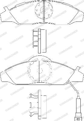 Wagner WBP23230A - Комплект спирачно феродо, дискови спирачки vvparts.bg