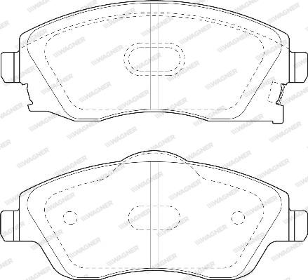 Wagner WBP23225A - Комплект спирачно феродо, дискови спирачки vvparts.bg