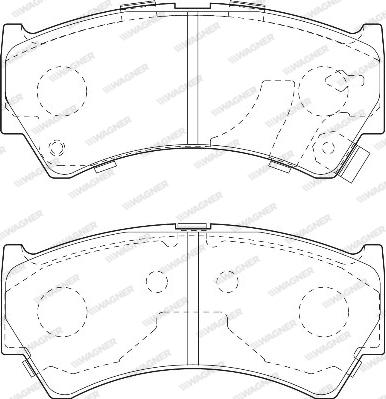 Wagner WBP23795A - Комплект спирачно феродо, дискови спирачки vvparts.bg