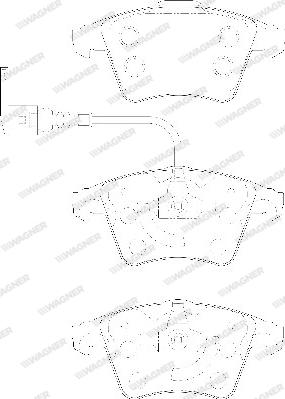 Wagner WBP23746A - Комплект спирачно феродо, дискови спирачки vvparts.bg