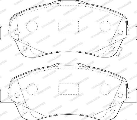 Wagner WBP23768A - Комплект спирачно феродо, дискови спирачки vvparts.bg