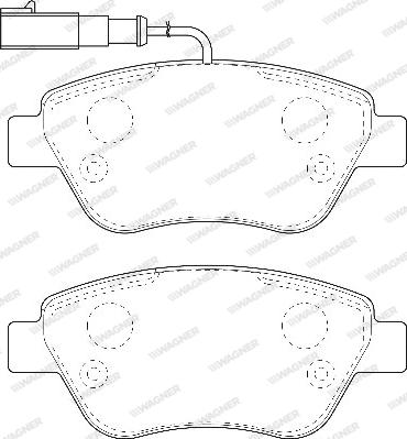 Wagner WBP23705A - Комплект спирачно феродо, дискови спирачки vvparts.bg