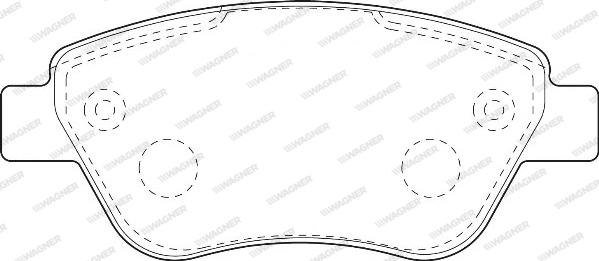 Wagner WBP23705B - Комплект спирачно феродо, дискови спирачки vvparts.bg