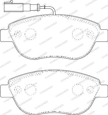 Wagner WBP23708A - Комплект спирачно феродо, дискови спирачки vvparts.bg