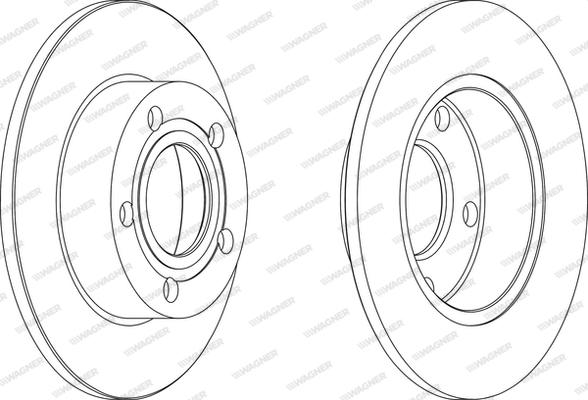 Wagner WGR0952-1 - Спирачен диск vvparts.bg