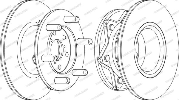 Wagner WGR0089-1 - Спирачен диск vvparts.bg