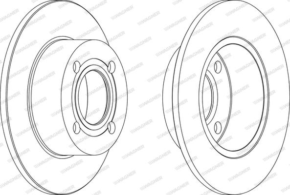 Wagner WGR0128-1 - Спирачен диск vvparts.bg