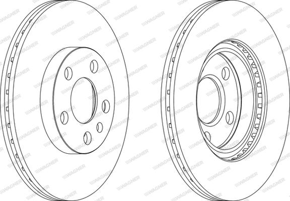 Wagner WGR0842-1 - Спирачен диск vvparts.bg