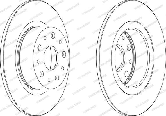 Wagner WGR0805-1 - Спирачен диск vvparts.bg