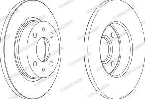 Wagner WGR0215-1 - Спирачен диск vvparts.bg