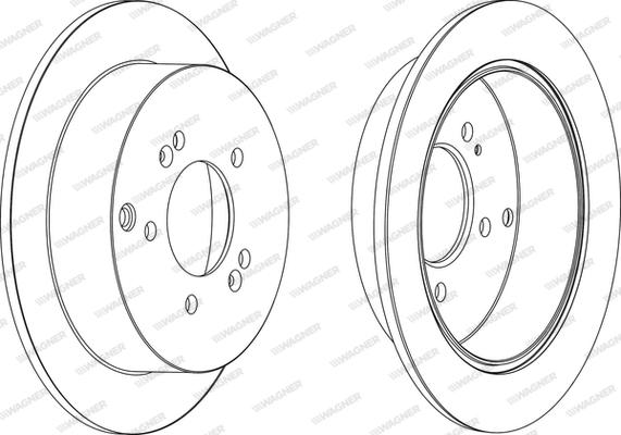 Wagner WGR1493-1 - Спирачен диск vvparts.bg