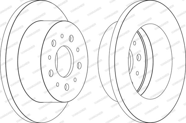 Wagner WGR1653-1 - Спирачен диск vvparts.bg