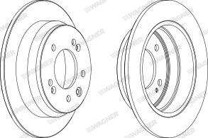 Wagner WGR1618-1 - Спирачен диск vvparts.bg